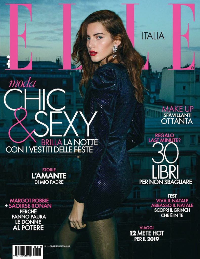 Valery Kaufman covers Elle Italia December 29th, 2018 by Nik Hartley