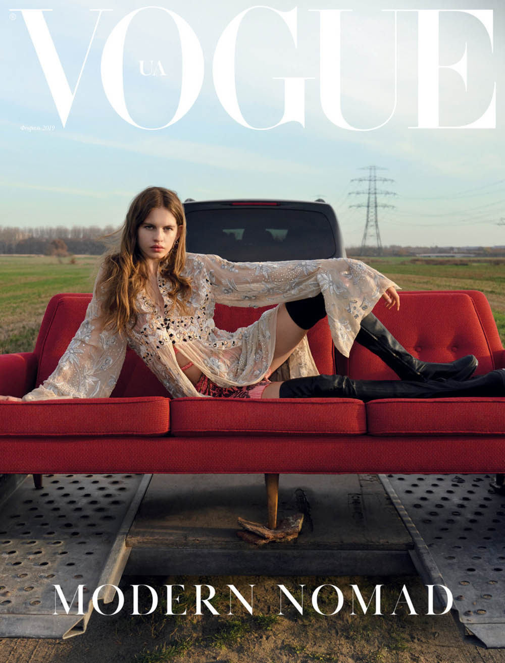 Ansolet Rossouw covers Vogue Ukraine February 2019 by Till Janz