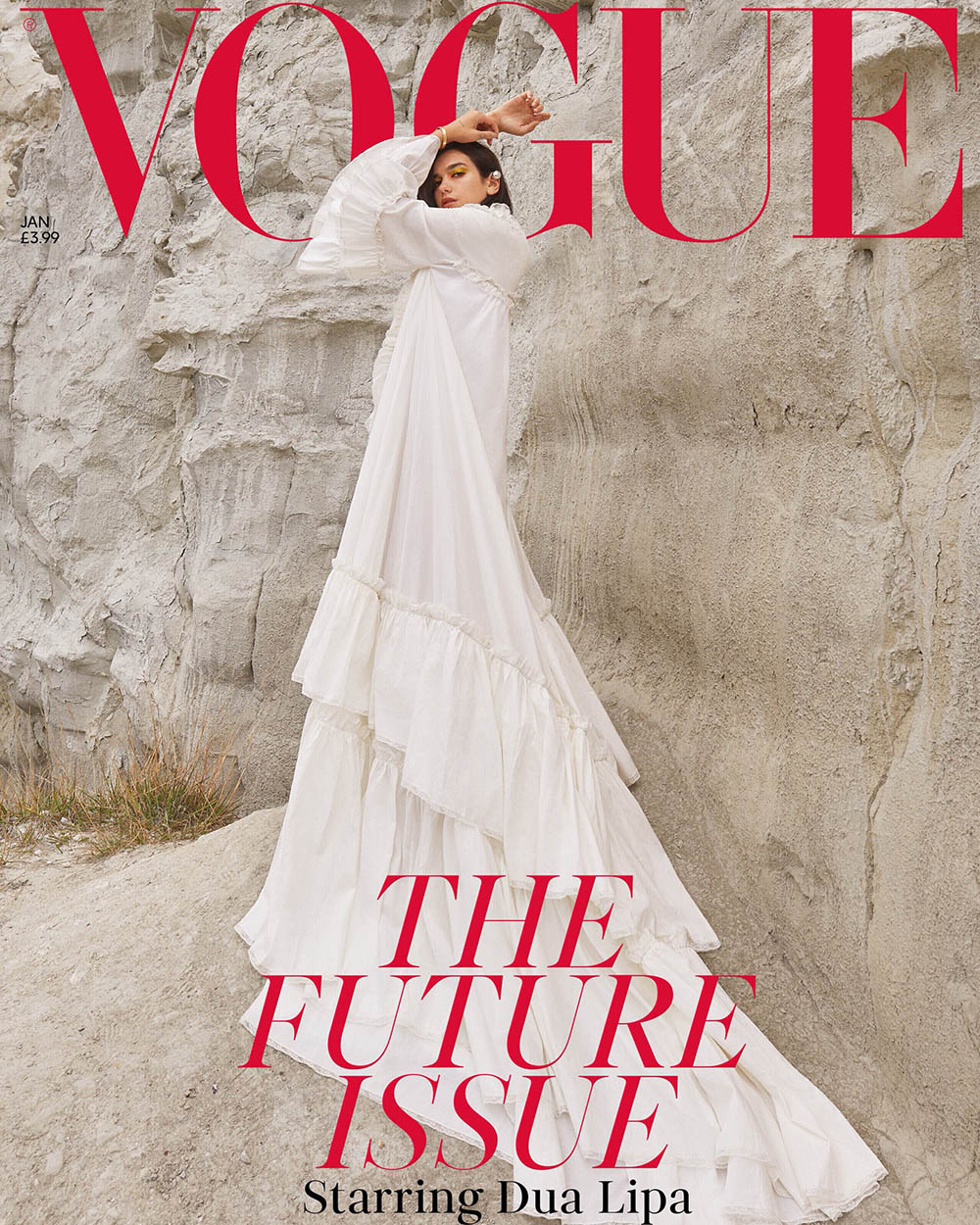 Dua Lipa covers British Vogue January 2019 by Nadine Ijewere