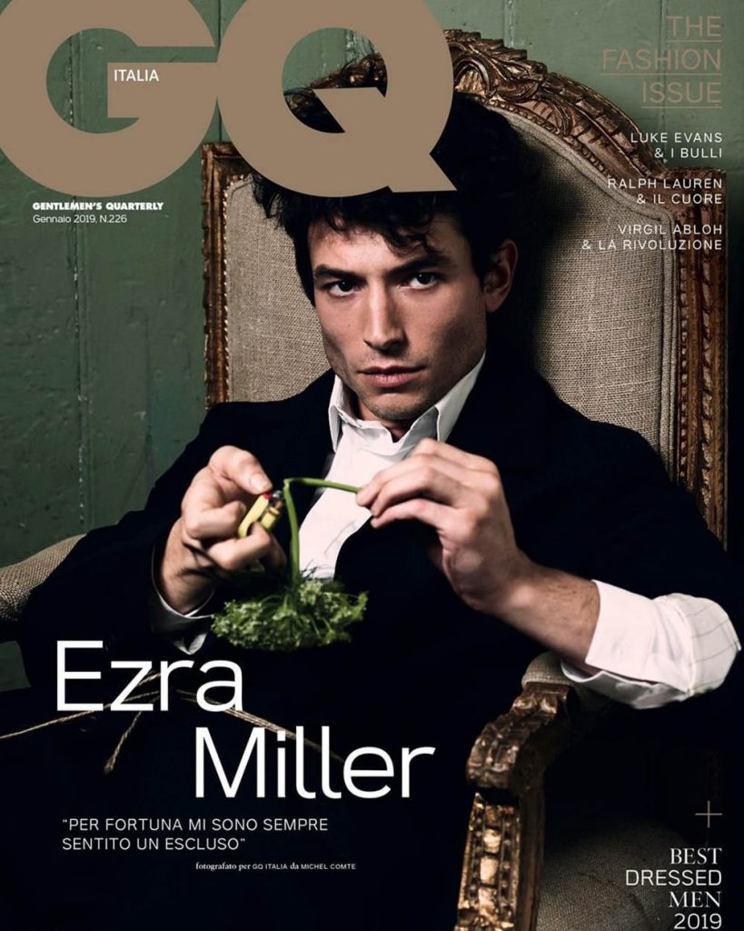 Ezra Miller covers GQ Italia January 2019 by Michel Comte