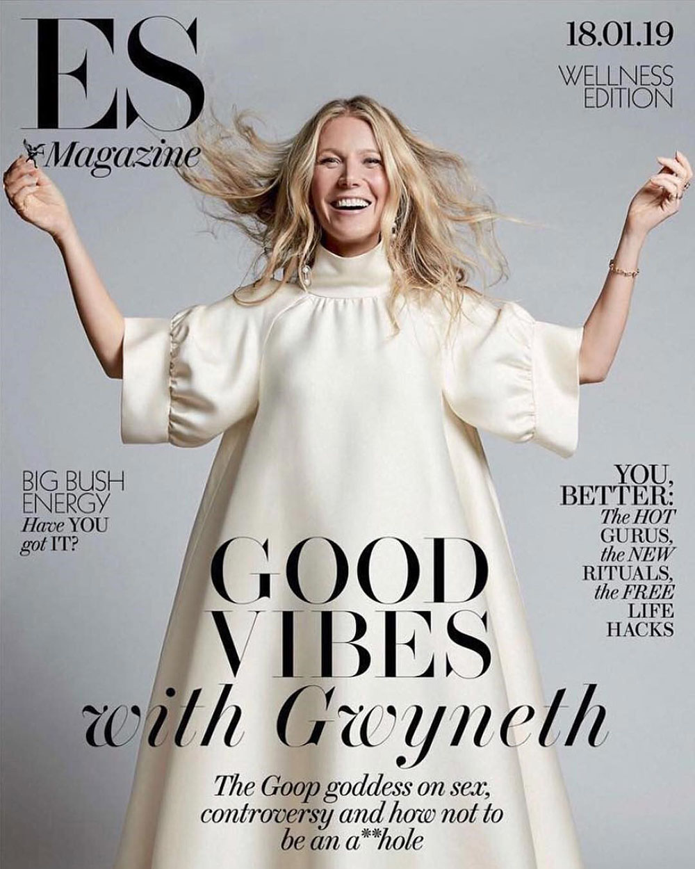 Gwyneth Paltrow covers ES Magazine January 18th, 2019 by Coliena Rentmeester