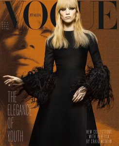 Rebecca Leigh Longendyke covers Vogue Italia January 2019 by Craig McDean