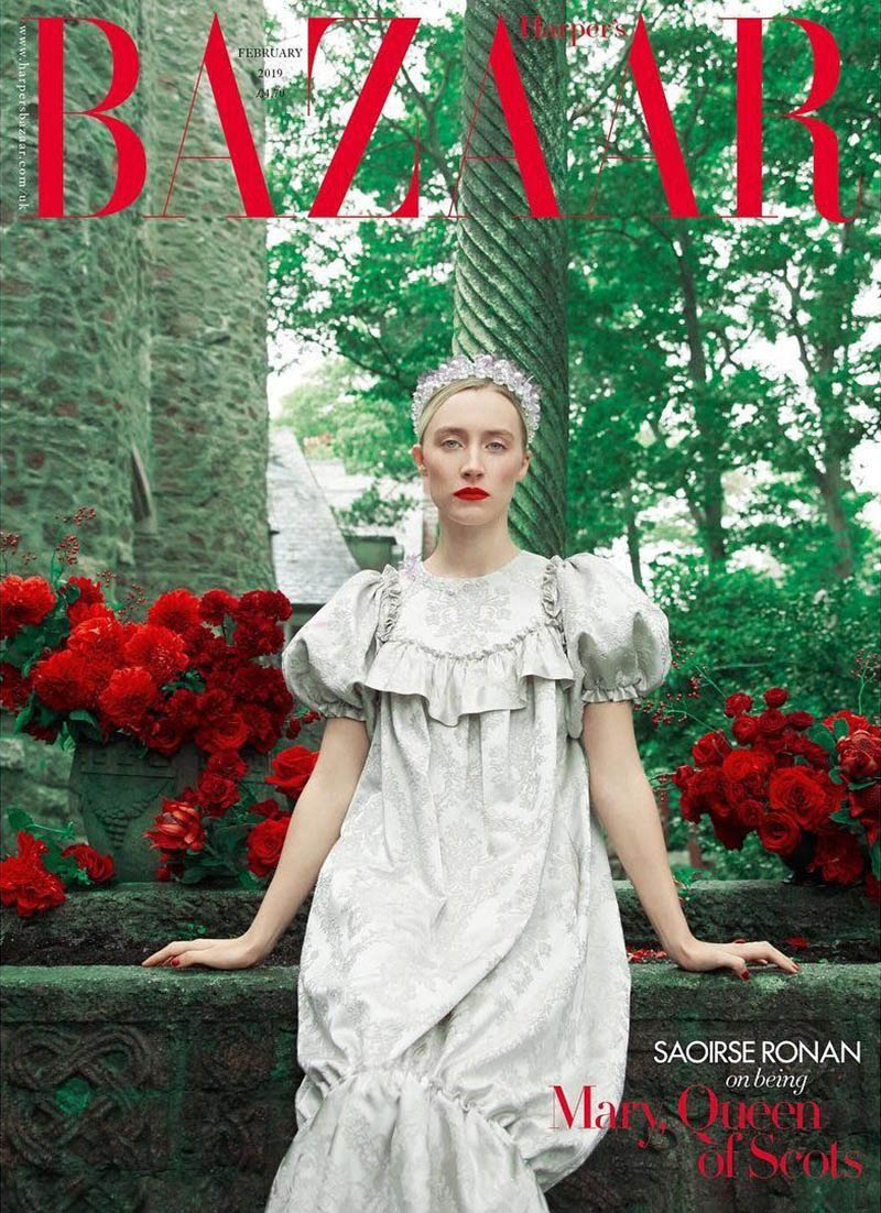 Saoirse Ronan covers Harper’s Bazaar UK February 2019 by Erik Madigan Heck