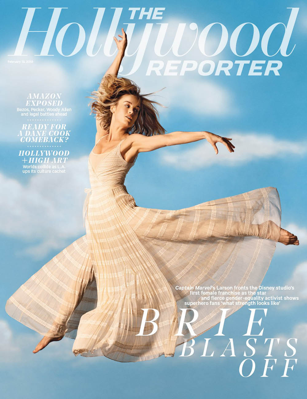 Brie Larson covers The Hollywood Reporter February 13th, 2019 by Dana Scruggs