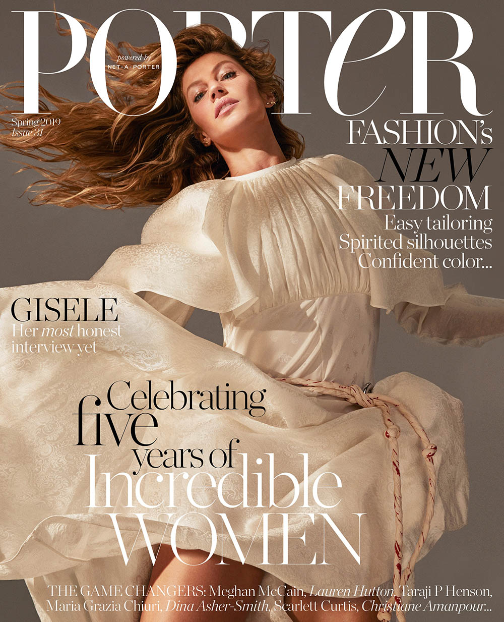 Gisele Bündchen covers Porter Magazine Spring 2019 by Mario Sorrenti