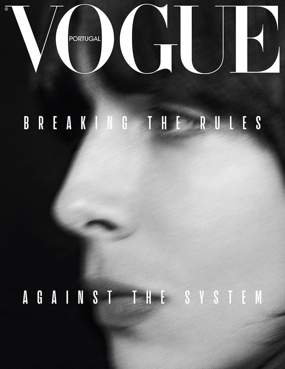 Jamie Bochert covers Vogue Portugal March 2019 by Branislav Simoncik