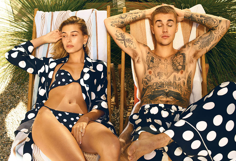 Justin and Hailey Bieber cover Vogue US March 2019 by Annie Leibovitz
