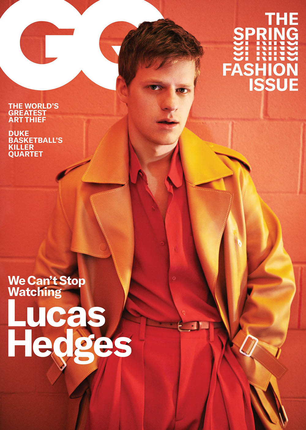 Lucas Hedges covers GQ USA March 2019 by Ryan McGinley