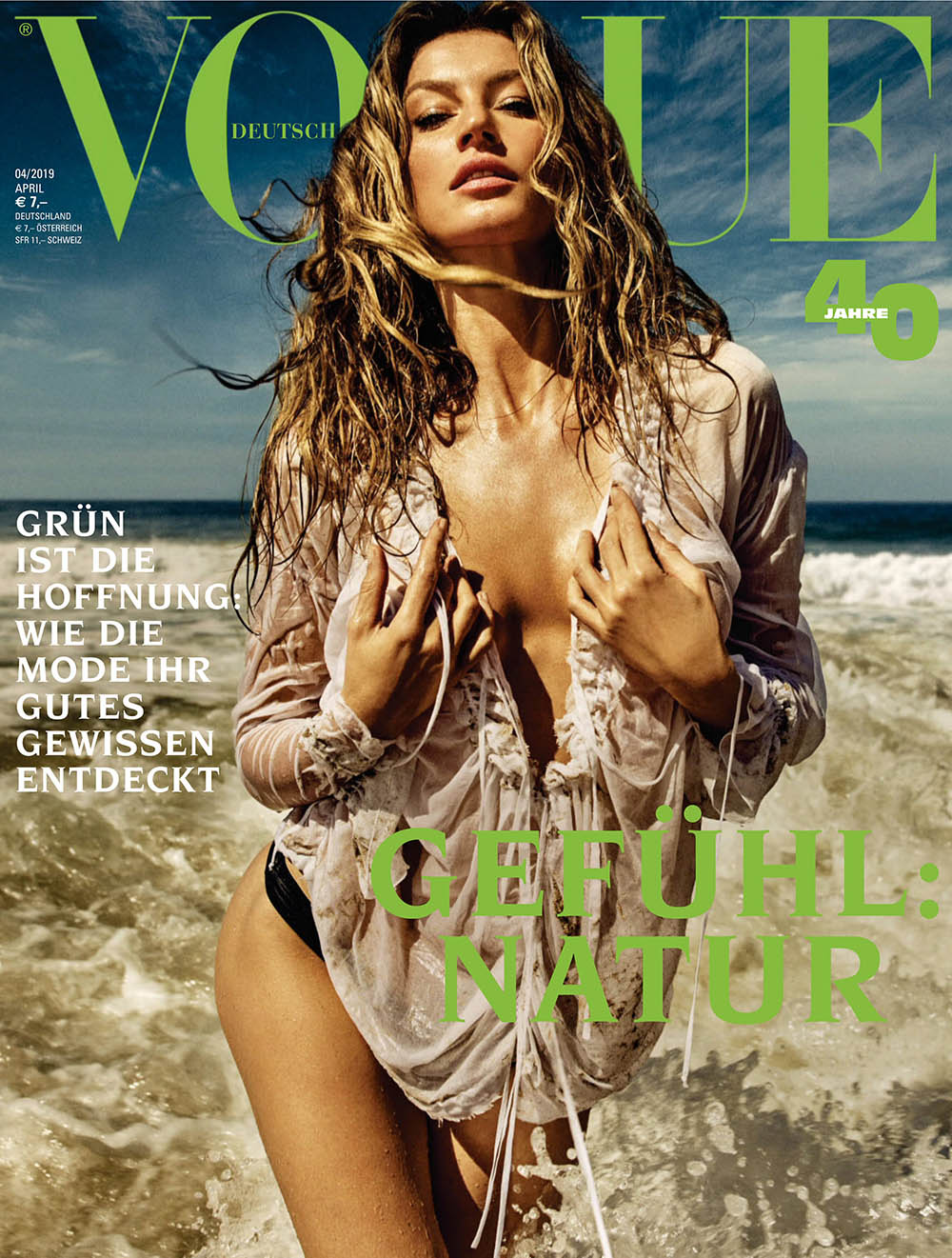 Gisele Bündchen covers Vogue Germany April 2019 by Luigi & Iango