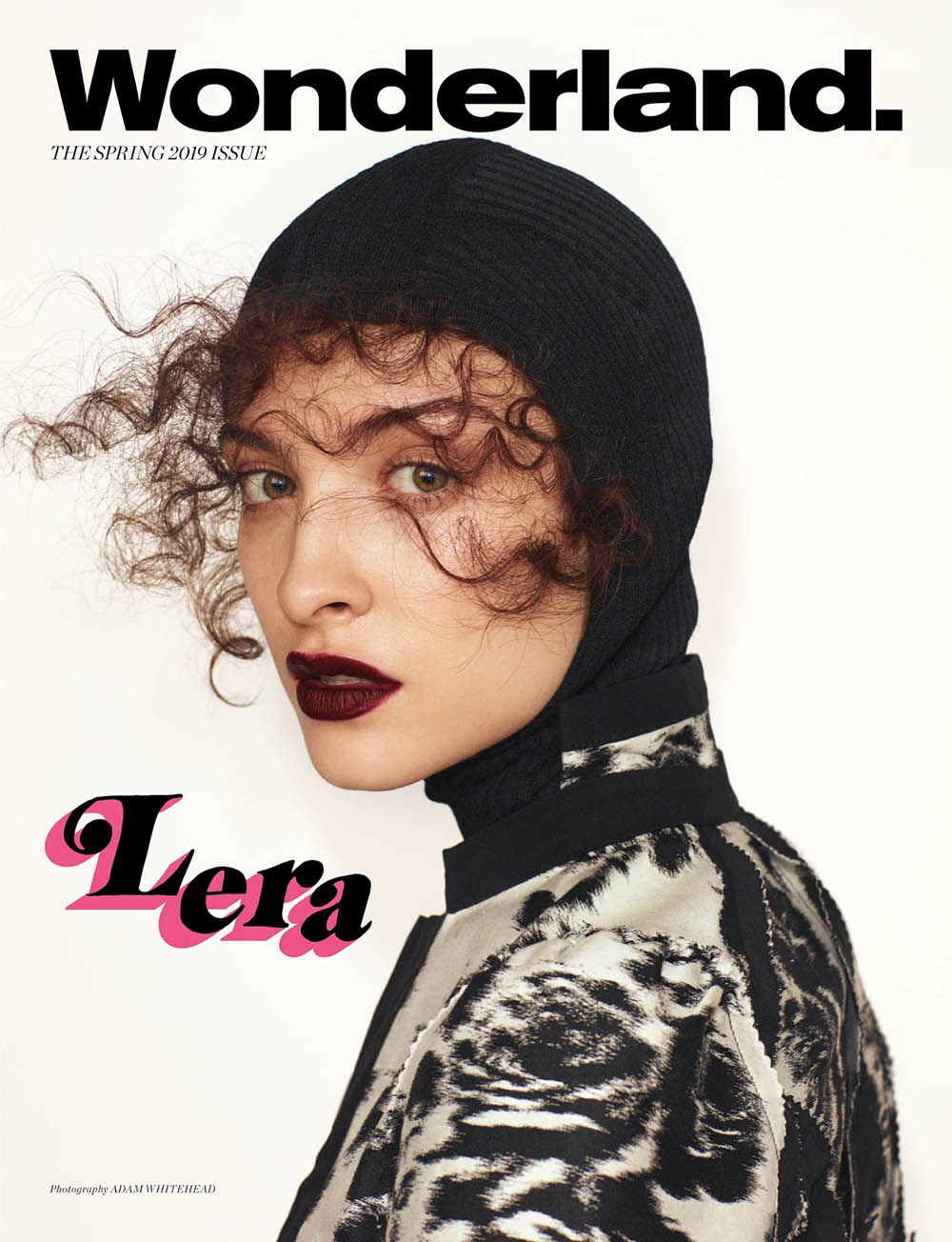 Lera Abova covers Wonderland Magazine Spring 2019 by Adam Whitehead