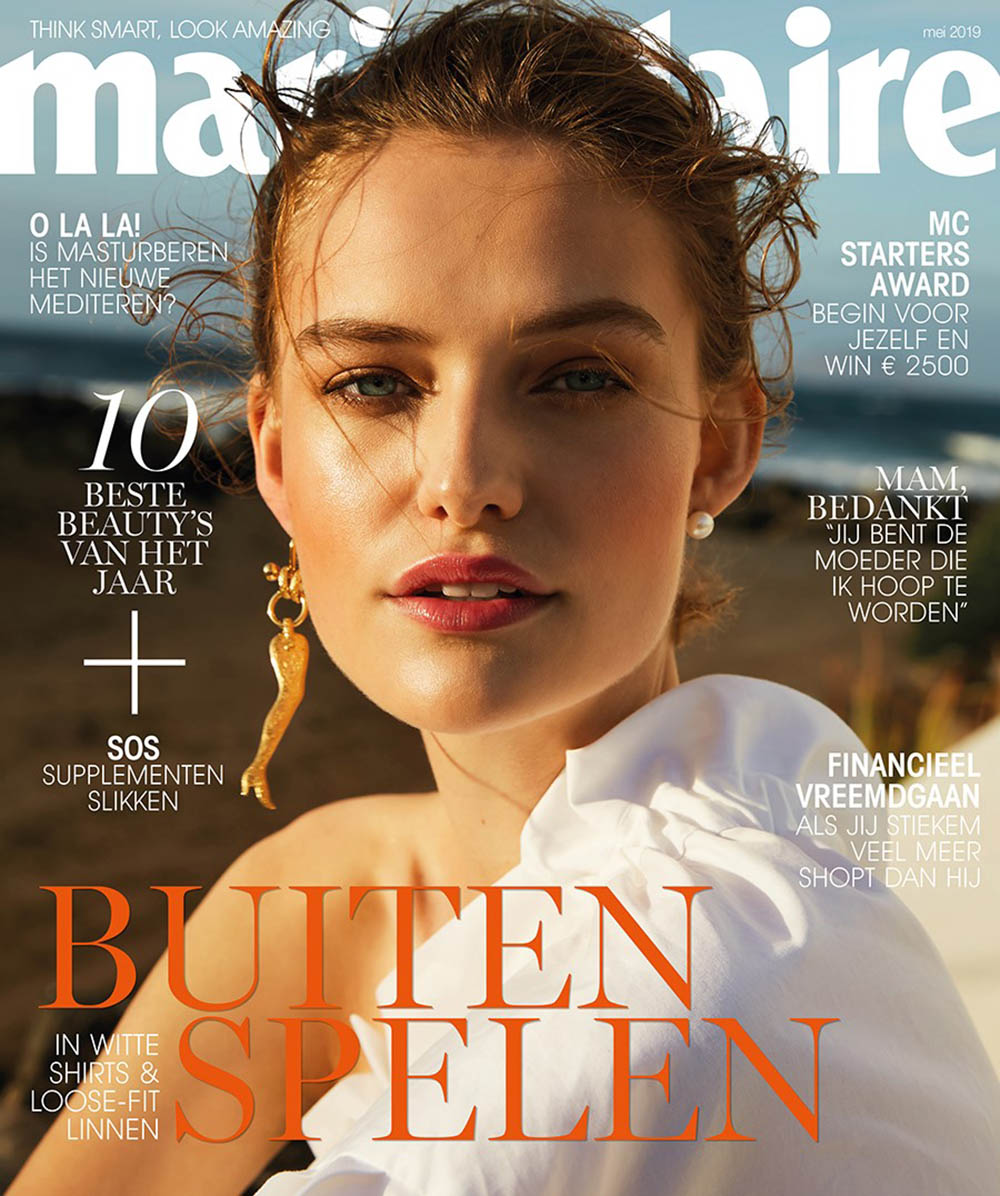 Sara Van der Hoek covers Marie Claire Netherlands May 2019 by Katelijne Verbruggen