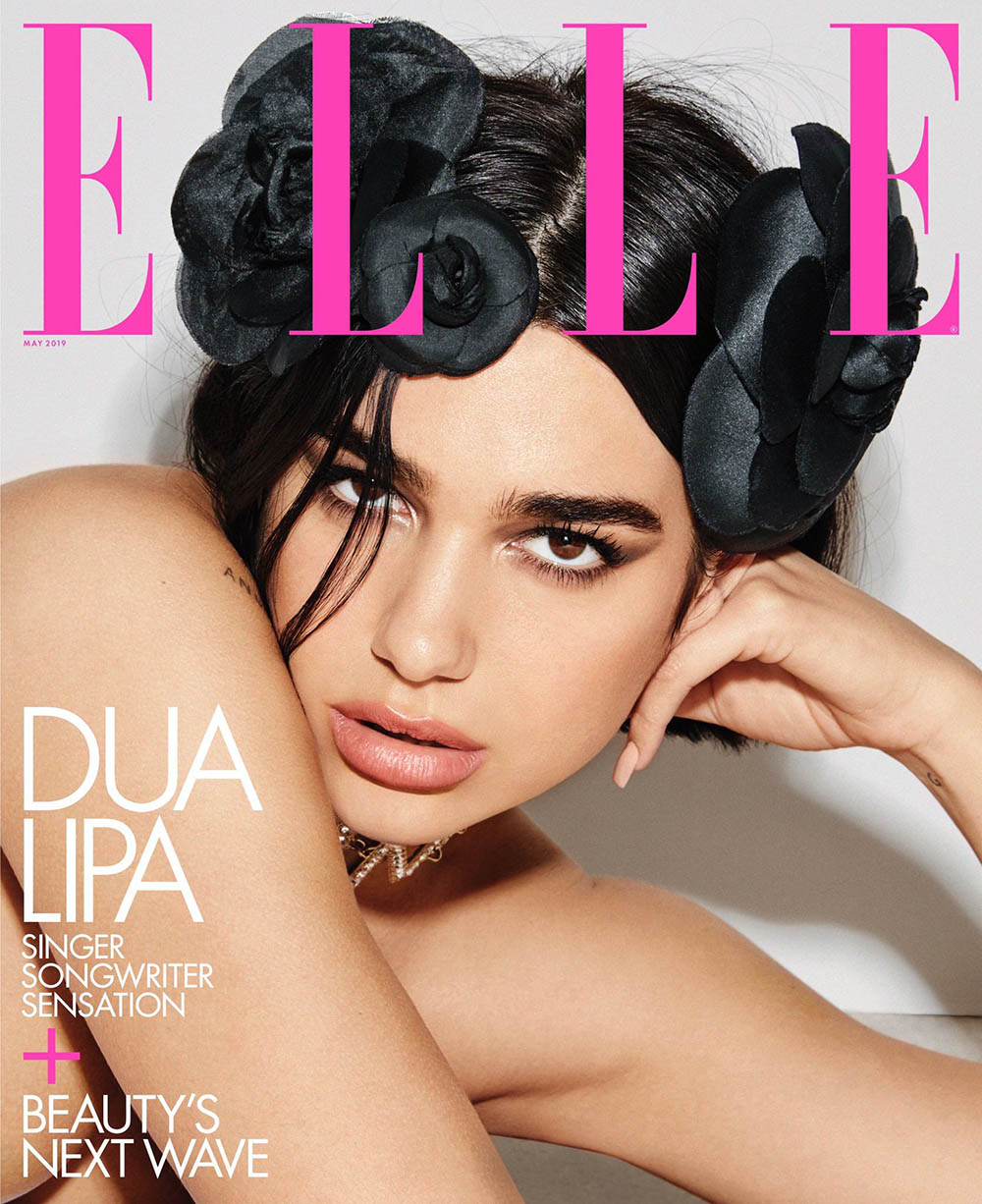 Dua Lipa covers Elle US May 2019 by Carin Backoff