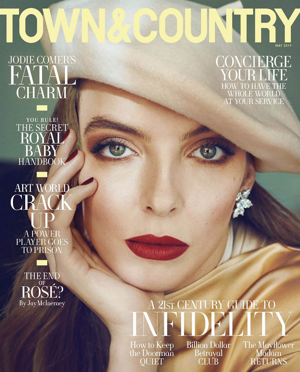 Jodie Comer covers Town & Country UK May 2019 by Marc Hom
