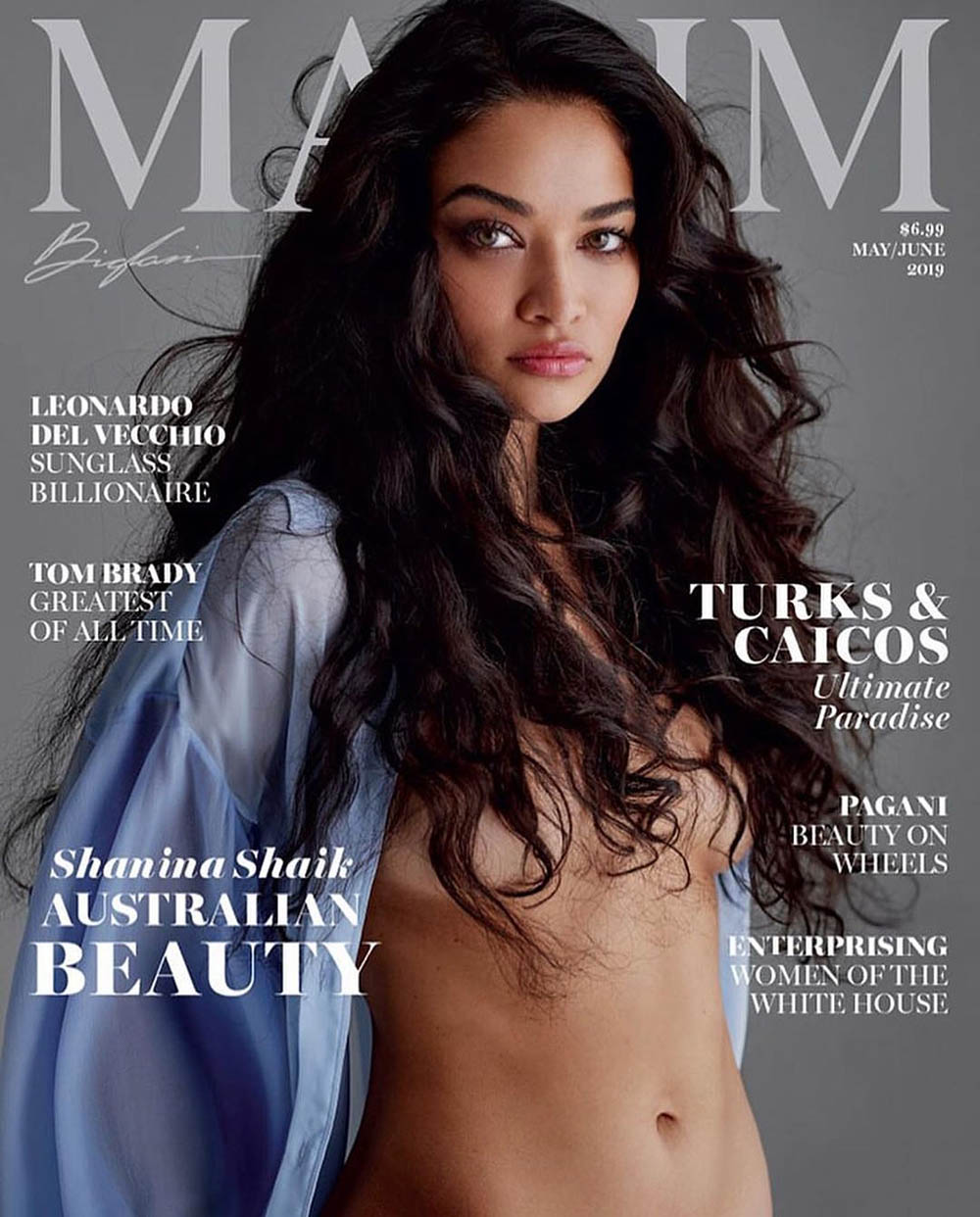 Shanina Shaik covers Maxim US May June 2019 by Gilles Bensimon