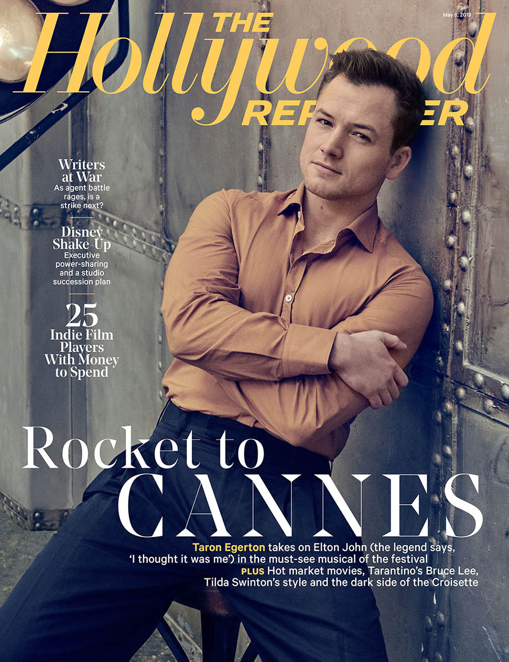 Taron Egerton covers The Hollywood Reporter May 8th, 2019 by Ruven Afanador