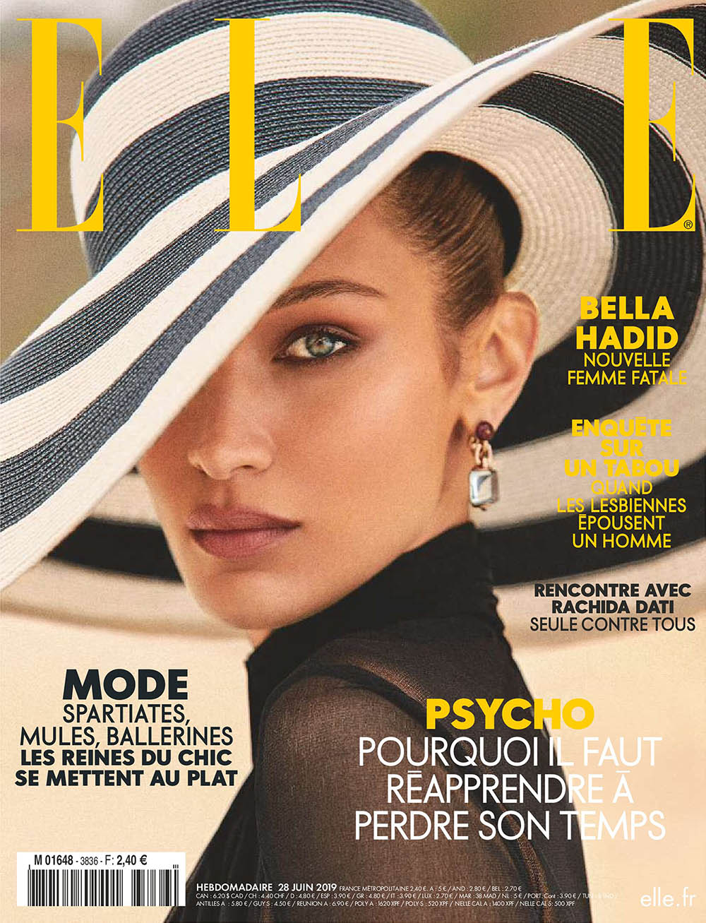Bella Hadid covers Elle France June 28th, 2019 by Zoey Grossman