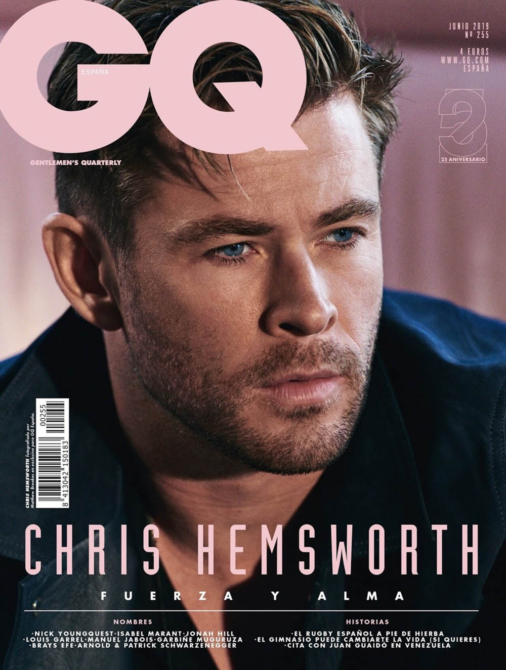 Chris Hemsworth covers GQ Spain June 2019 by Matthew Brookes