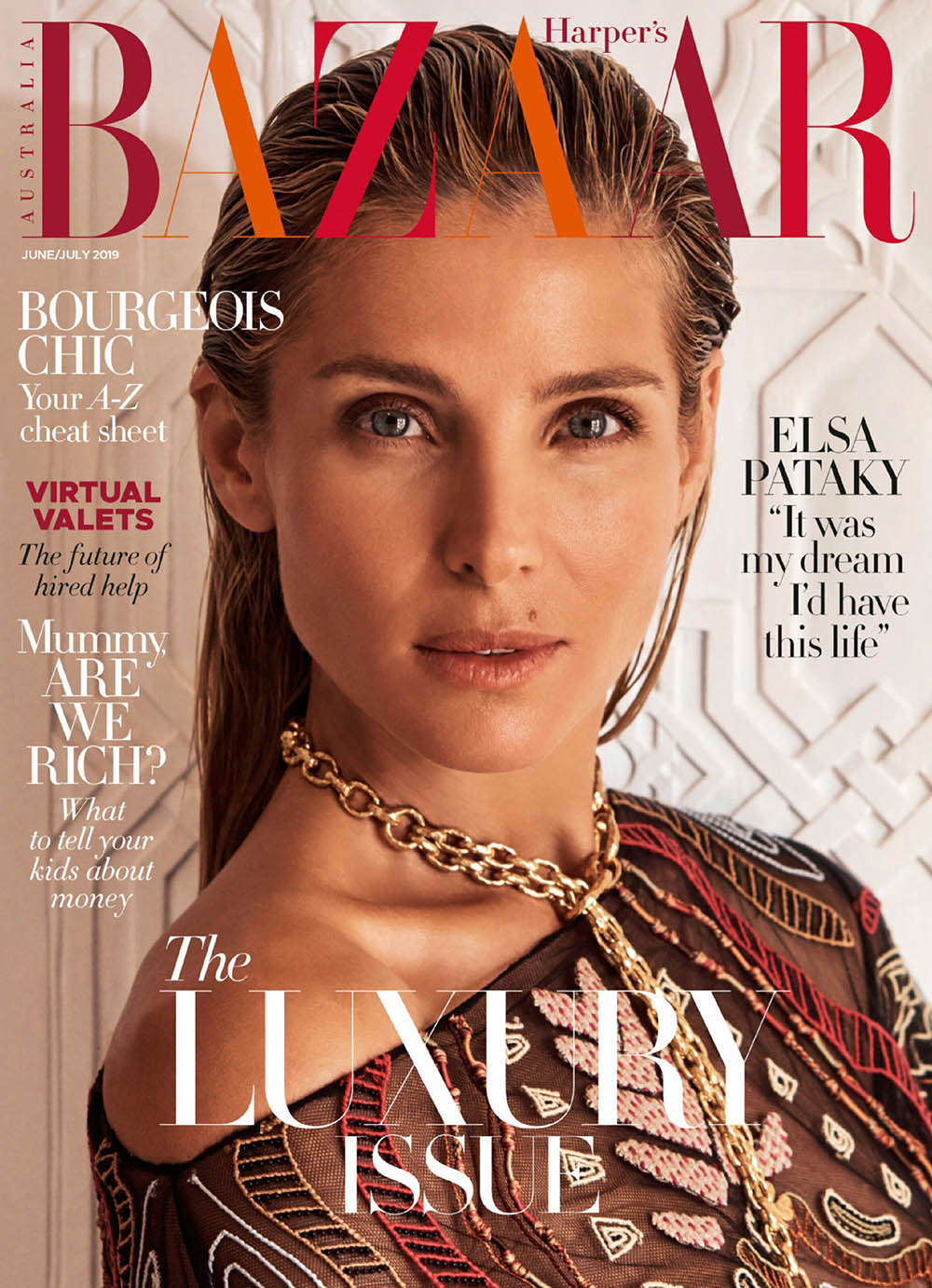 Elsa Pataky covers Harper’s Bazaar Australia June July 2019 by Pierre Toussaint