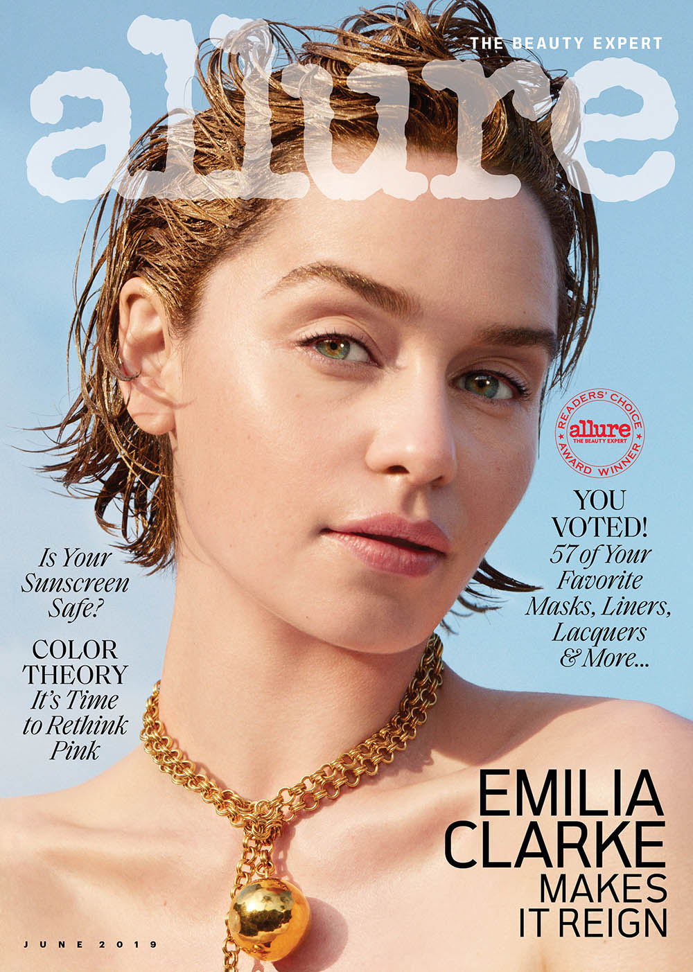 Emilia Clarke covers Allure June 2019 by Marcus Ohlsson