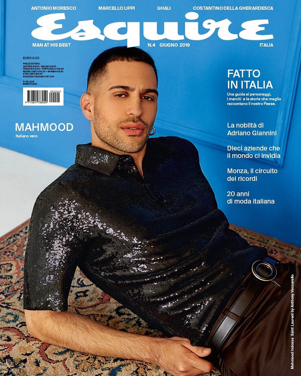 Mahmood covers Esquire Italia June 2019 by Ämr Ezzeldinn