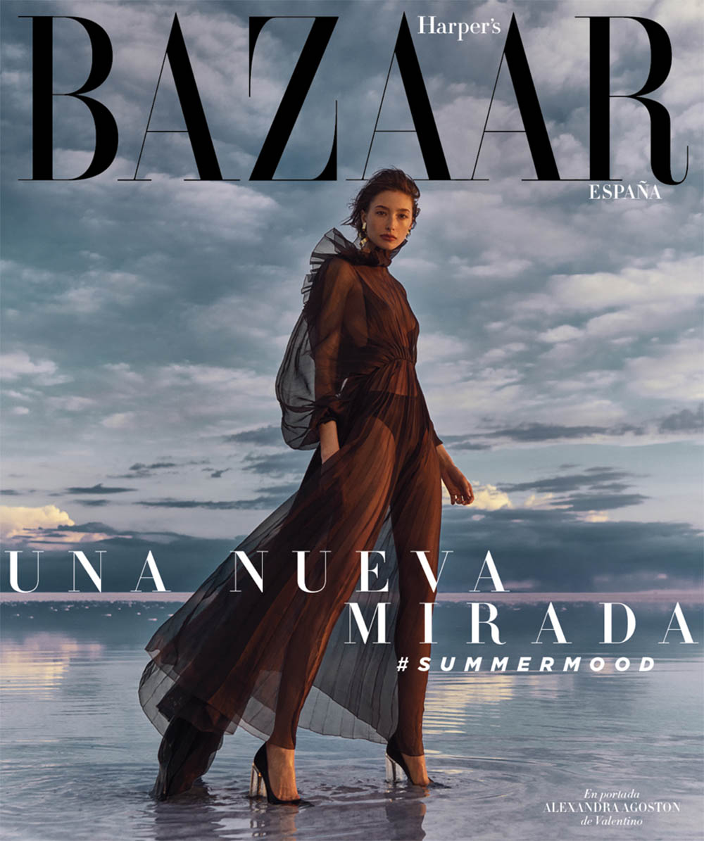 Alexandra Agoston covers Harper’s Bazaar Spain July 2019 by Yulia Gorbachenko
