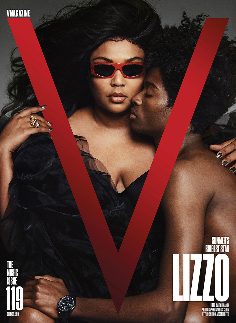 Lizzo and Alton Mason cover V Magazine Summer 2019 by Chris Colls