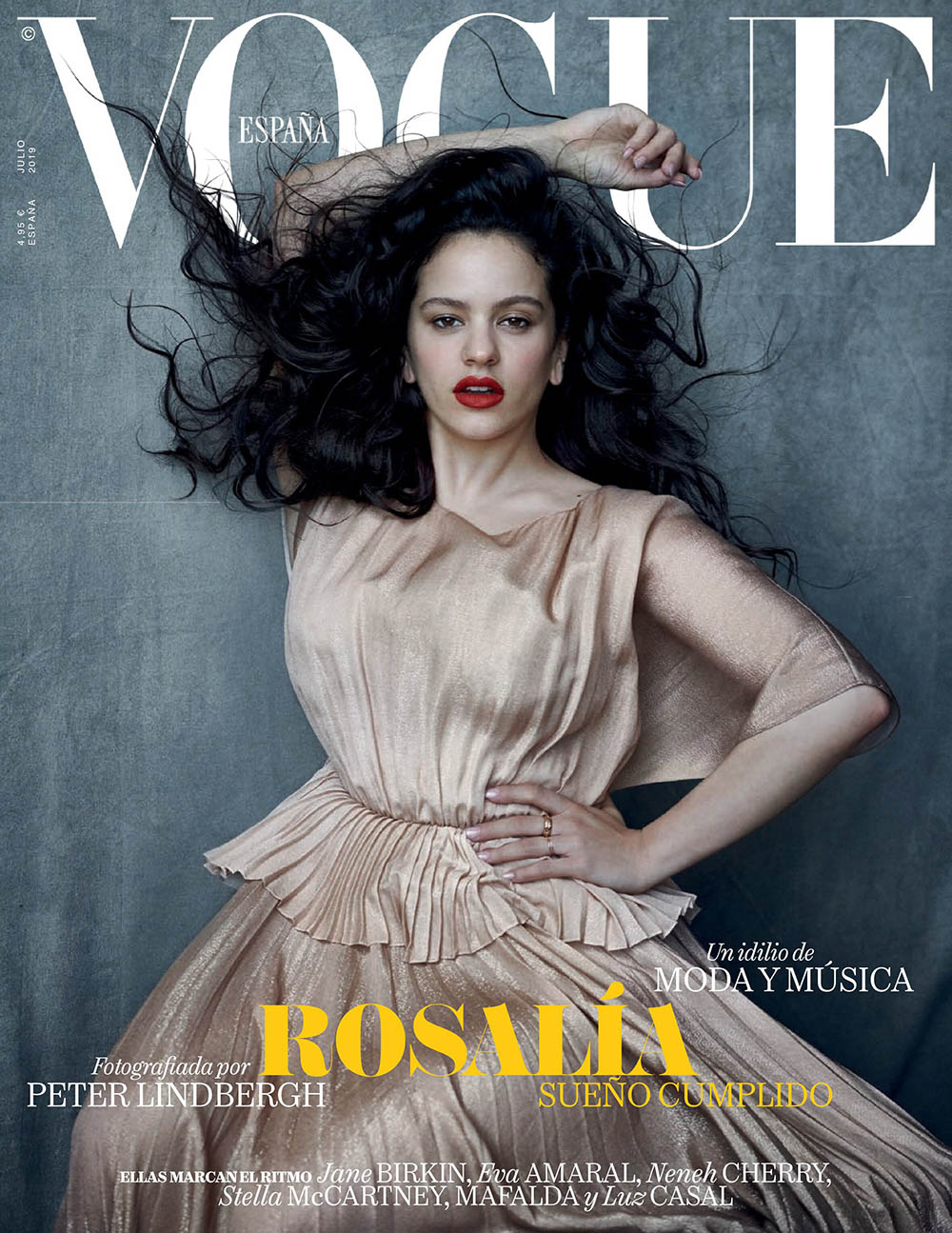 Rosalía covers Vogue Spain July 2019 by Peter Lindbergh