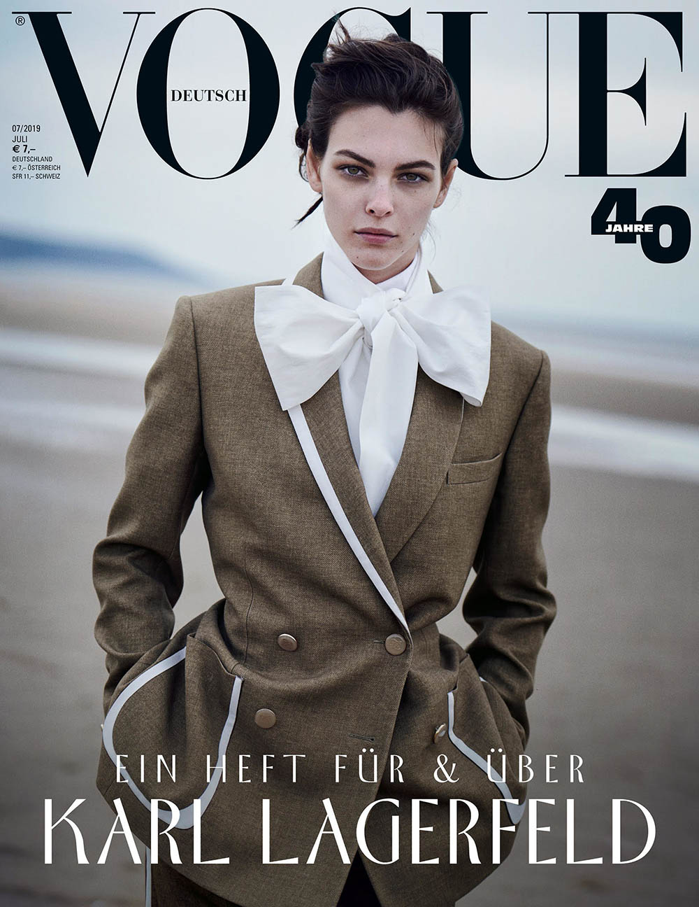 Vittoria Ceretti, Birgit Kos and Luna Bijl cover Vogue Germany July 2019 by Peter Lindbergh