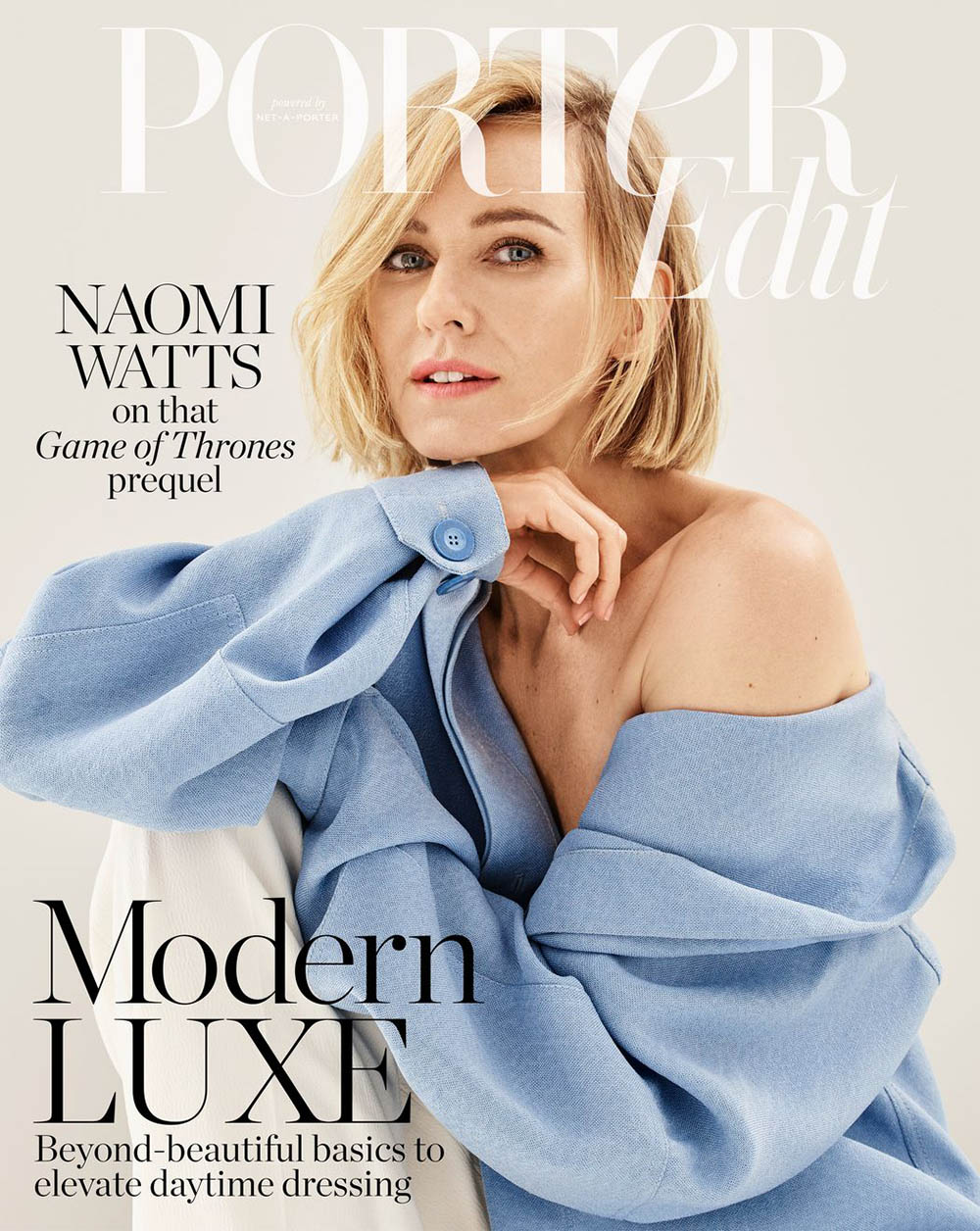 Naomi Watts covers Porter Edit August 2nd, 2019 by Jason Kibbler