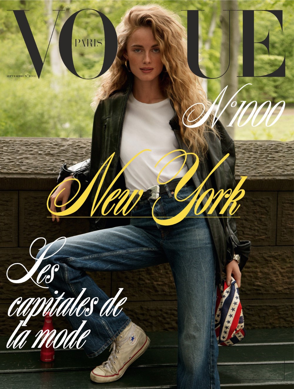 Rianne van Rompaey on four covers of Vogue Paris September 2019