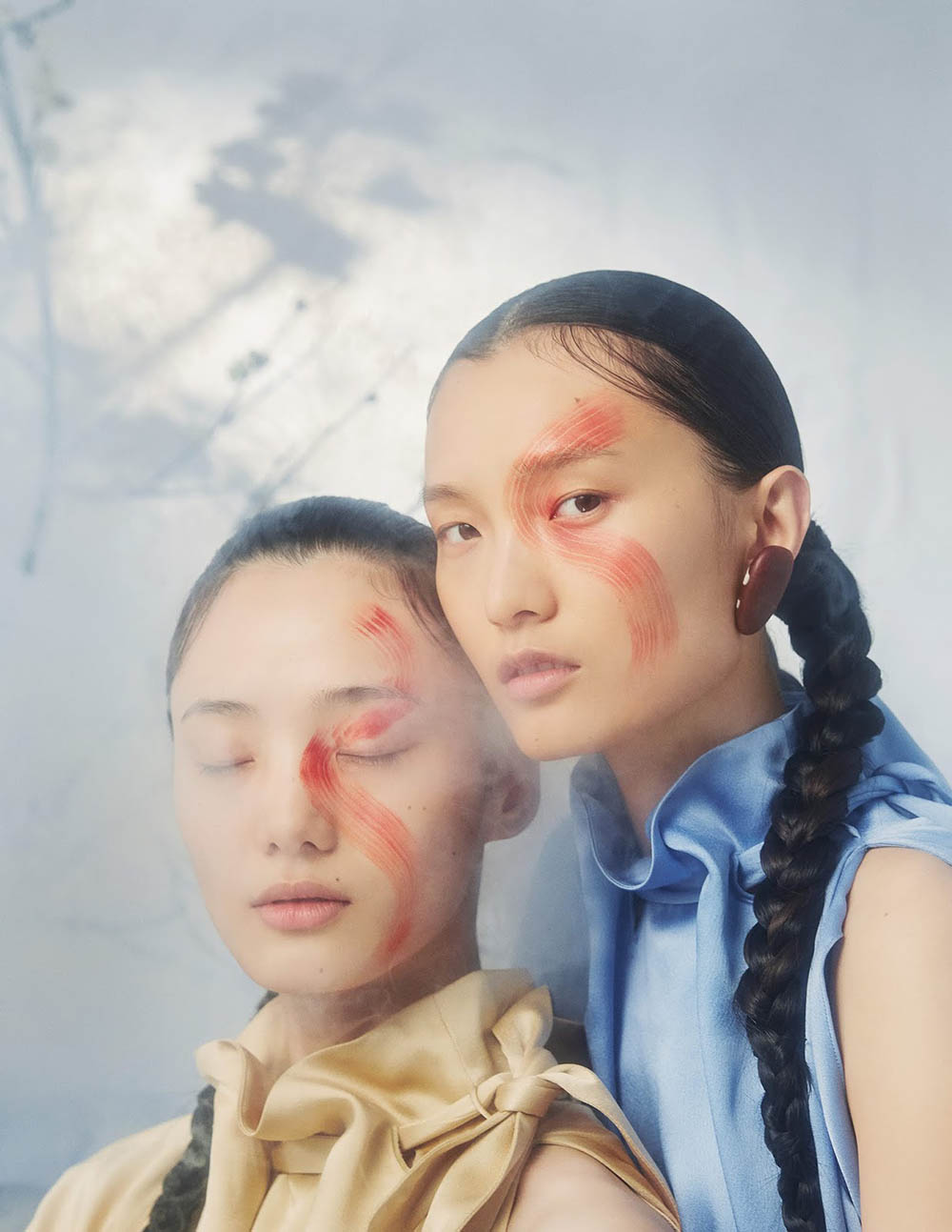 Chunjie Liu and Liu Huan by Ruo Bing Li for Harper’s Bazaar China October 2019