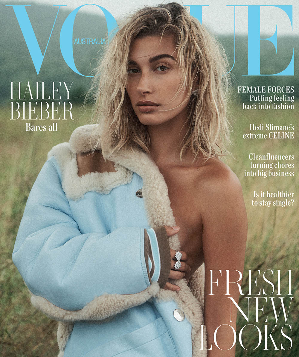 Hailey Baldwin covers Vogue Australia October 2019 by Lachlan Bailey