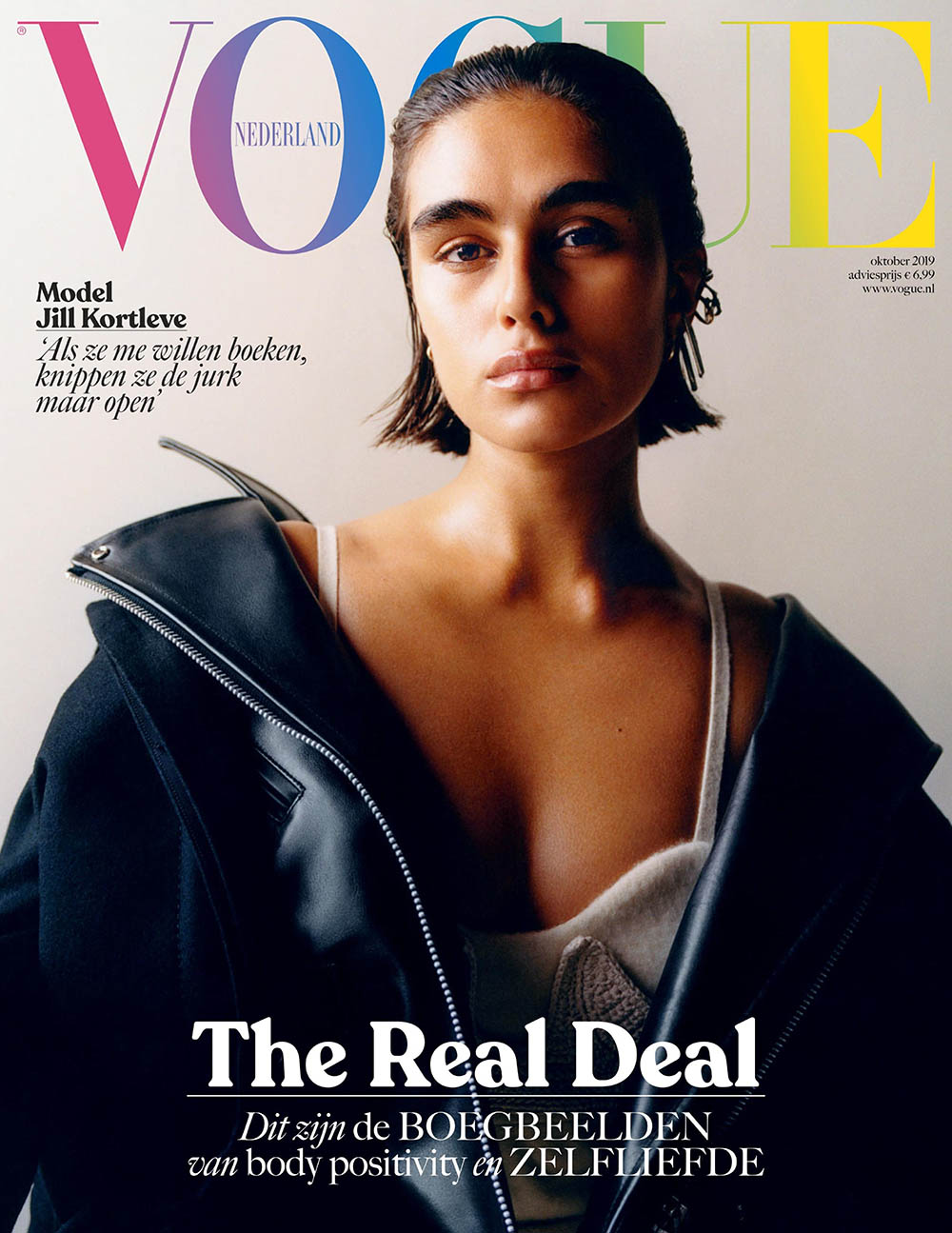 Jill Kortleve covers Vogue Netherlands October 2019 by Scott Trindle