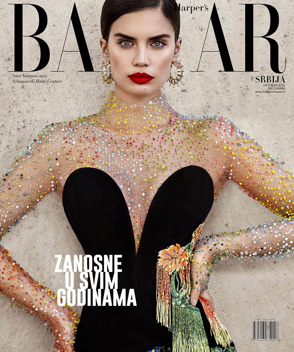 Sara Sampaio covers Harper’s Bazaar Serbia October 2019 by Luis Monteiro