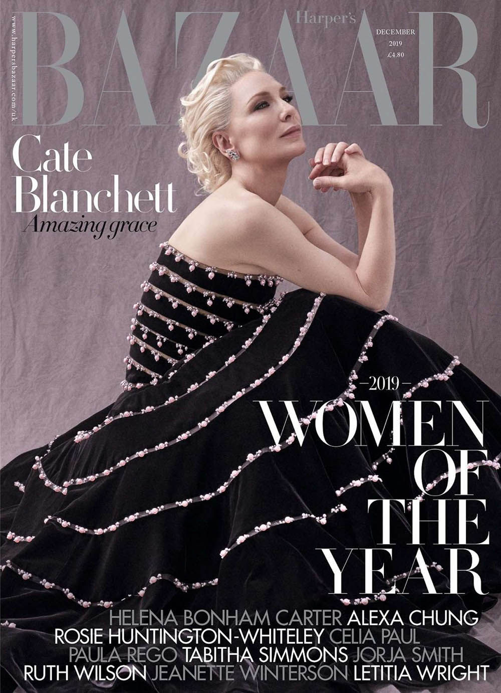 Cate Blanchett covers Harper’s Bazaar UK December 2019 by Tom Munro