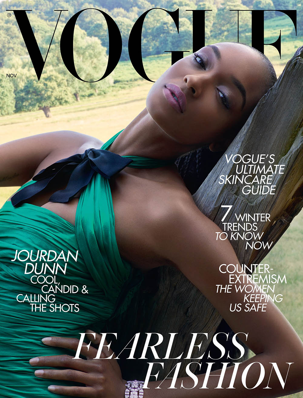 Jourdan Dunn covers British Vogue November 2019 by Nick Knight