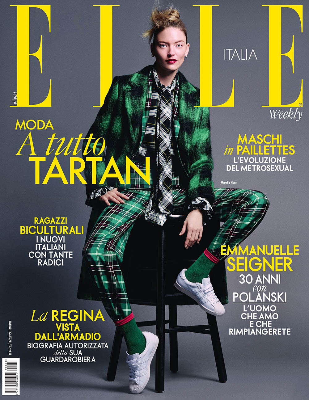 Martha Hunt covers Elle Italia November 15th, 2019 by Victor Demarchelier