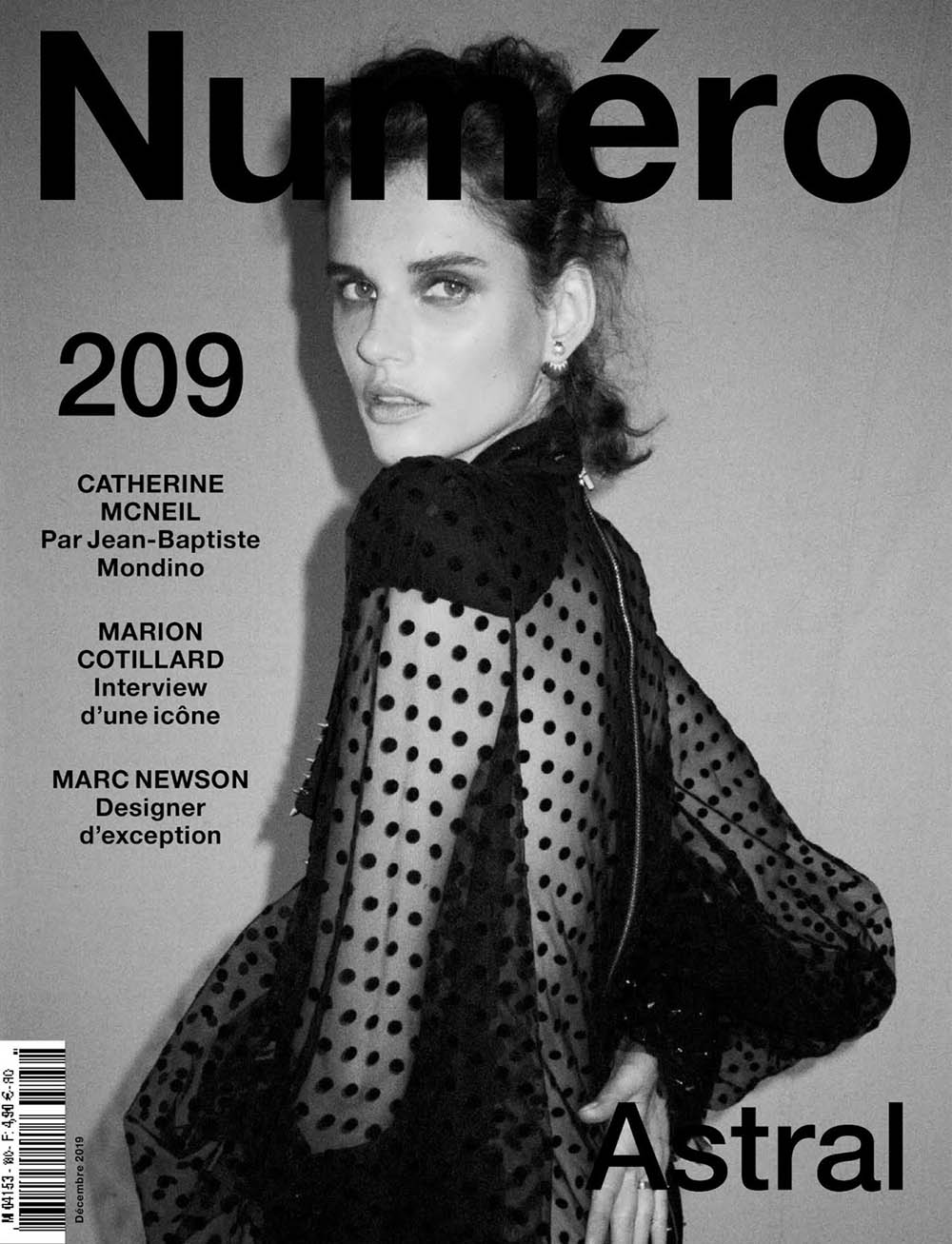 Giedre Dukauskaite covers Numéro December 2019 January 2020 by Cameron McCool