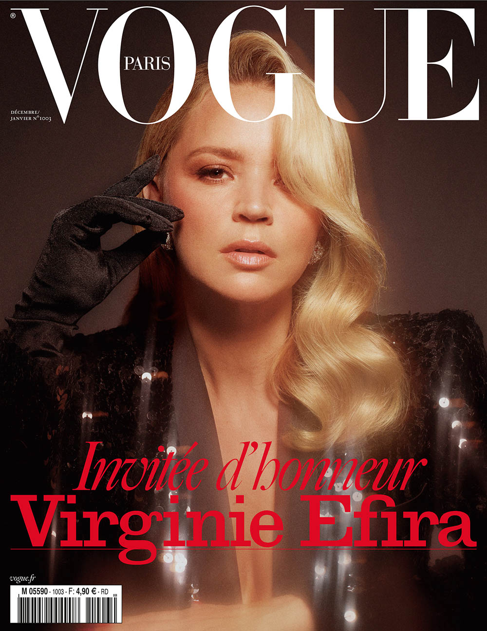 Virginie Efira covers Vogue Paris December 2019 January 2020 by Mikael Jansson