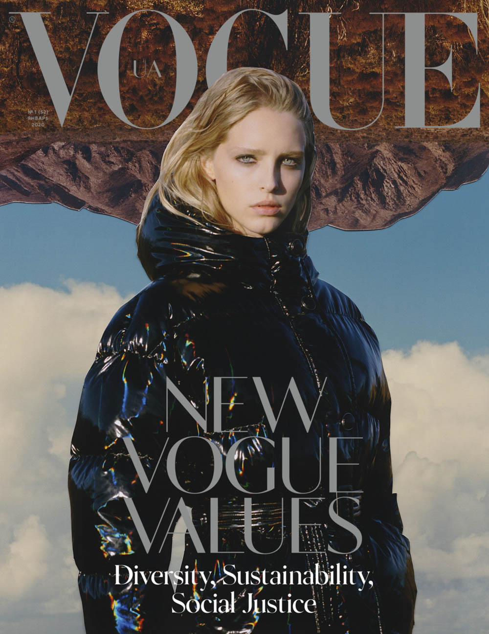 Abby Champion covers Vogue Ukraine January 2020 by Derek Henderson