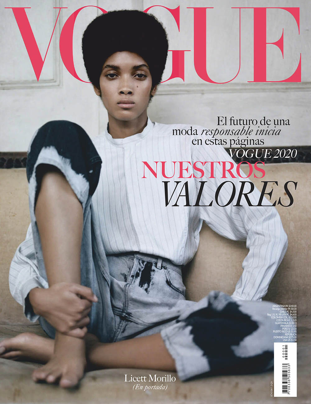 Licett Morillo covers Vogue Latin America January 2020 by Hanna Tveite