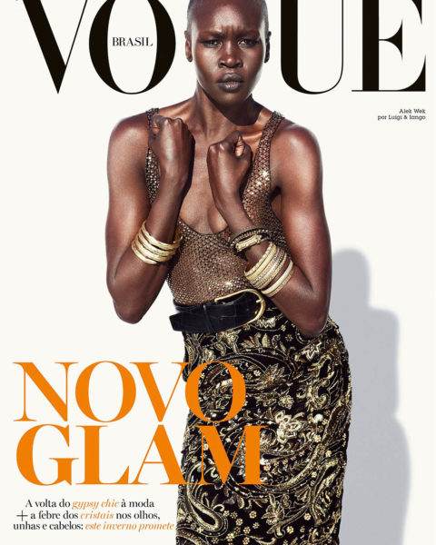 Alek Wek covers Vogue Brazil March 2020 by Luigi & Iango