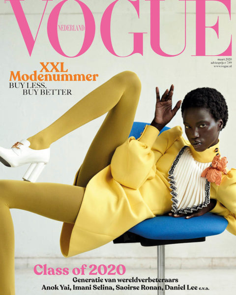 Anok Yai covers Vogue Netherlands March 2020 by Julia Noni