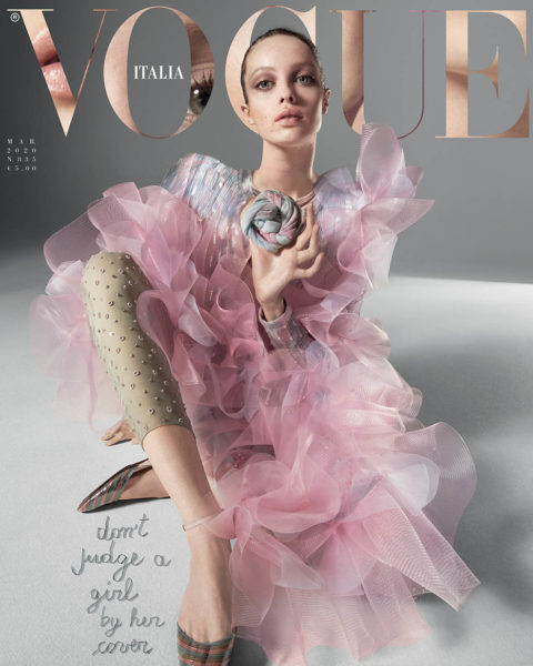 CGI model covers Vogue Italia March 2020 by Mert & Marcus