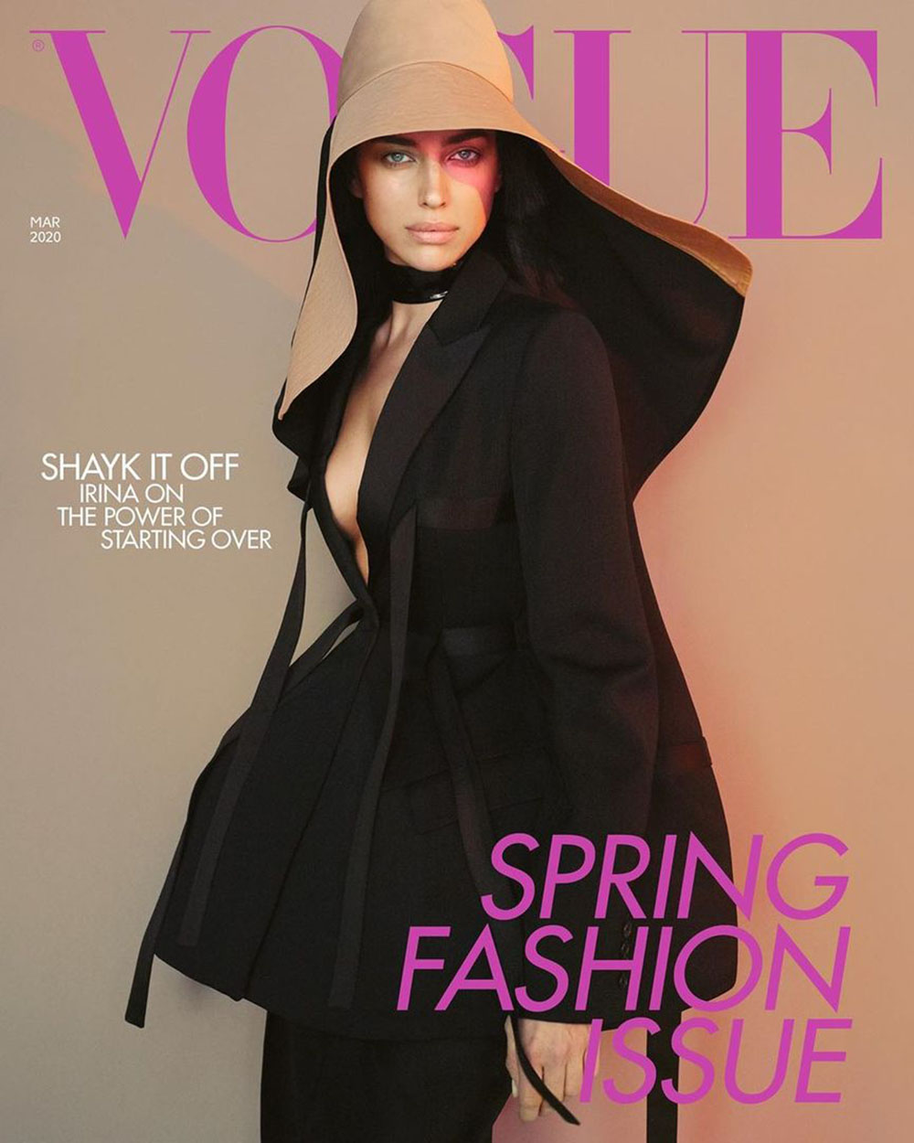 Irina Shayk covers British Vogue March 2020 by Mert & Marcus