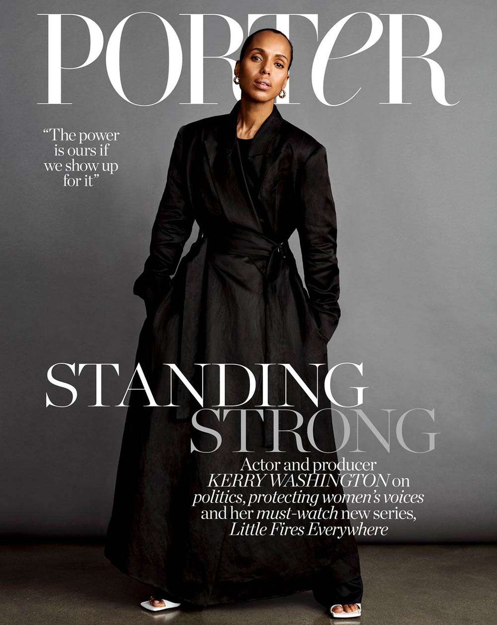Kerry Washington covers Porter Magazine March 2nd, 2020 by Liz Collins