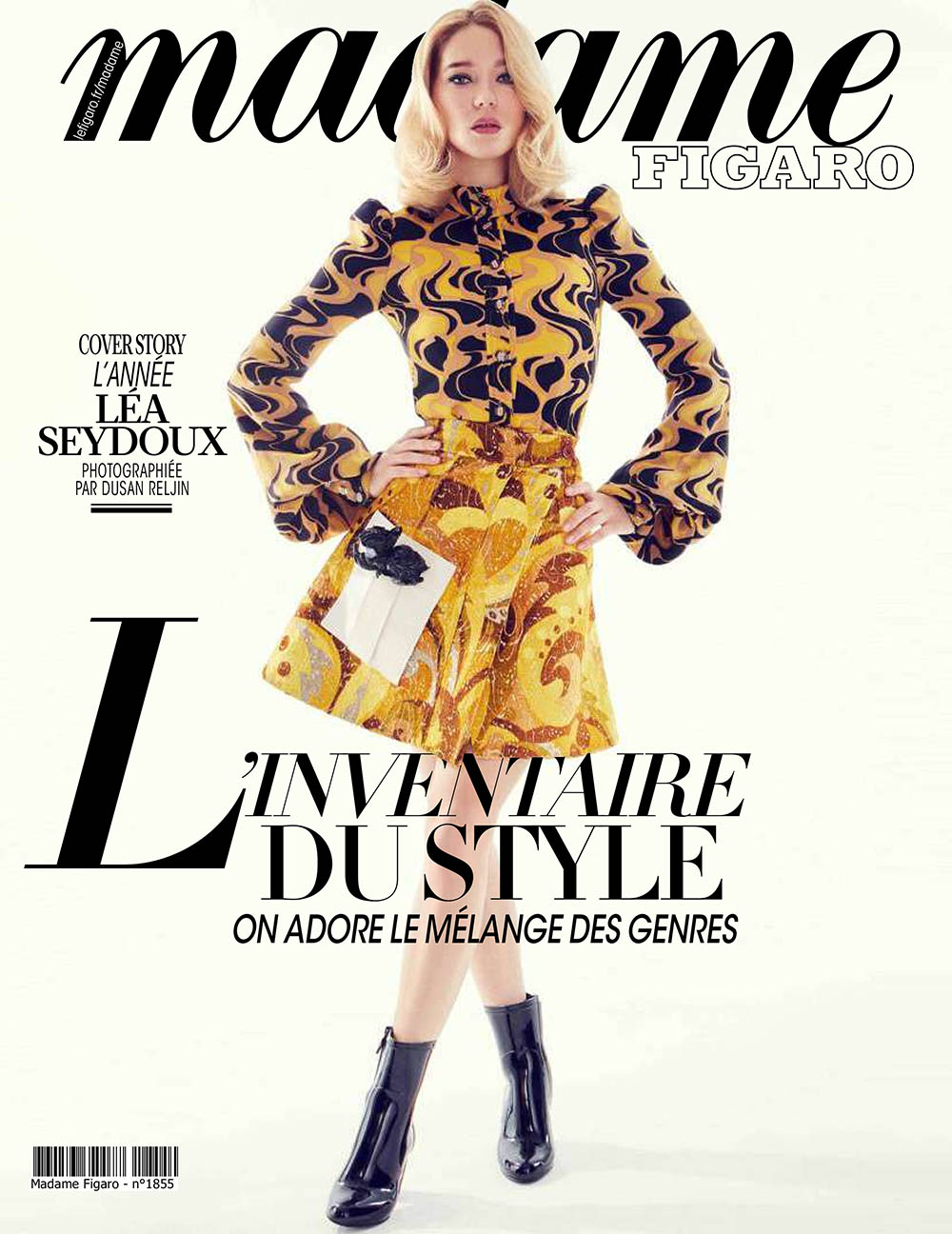 Léa Seydoux covers Madame Figaro March 13th, 2020 by Dusan Reljin