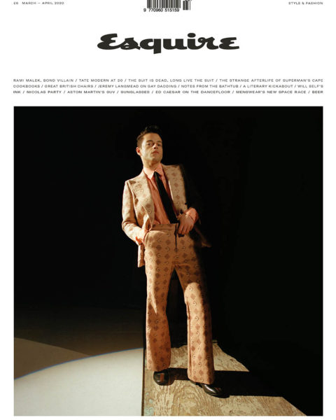 Rami Malek covers Esquire UK March/April 2020 by Dexter Navy