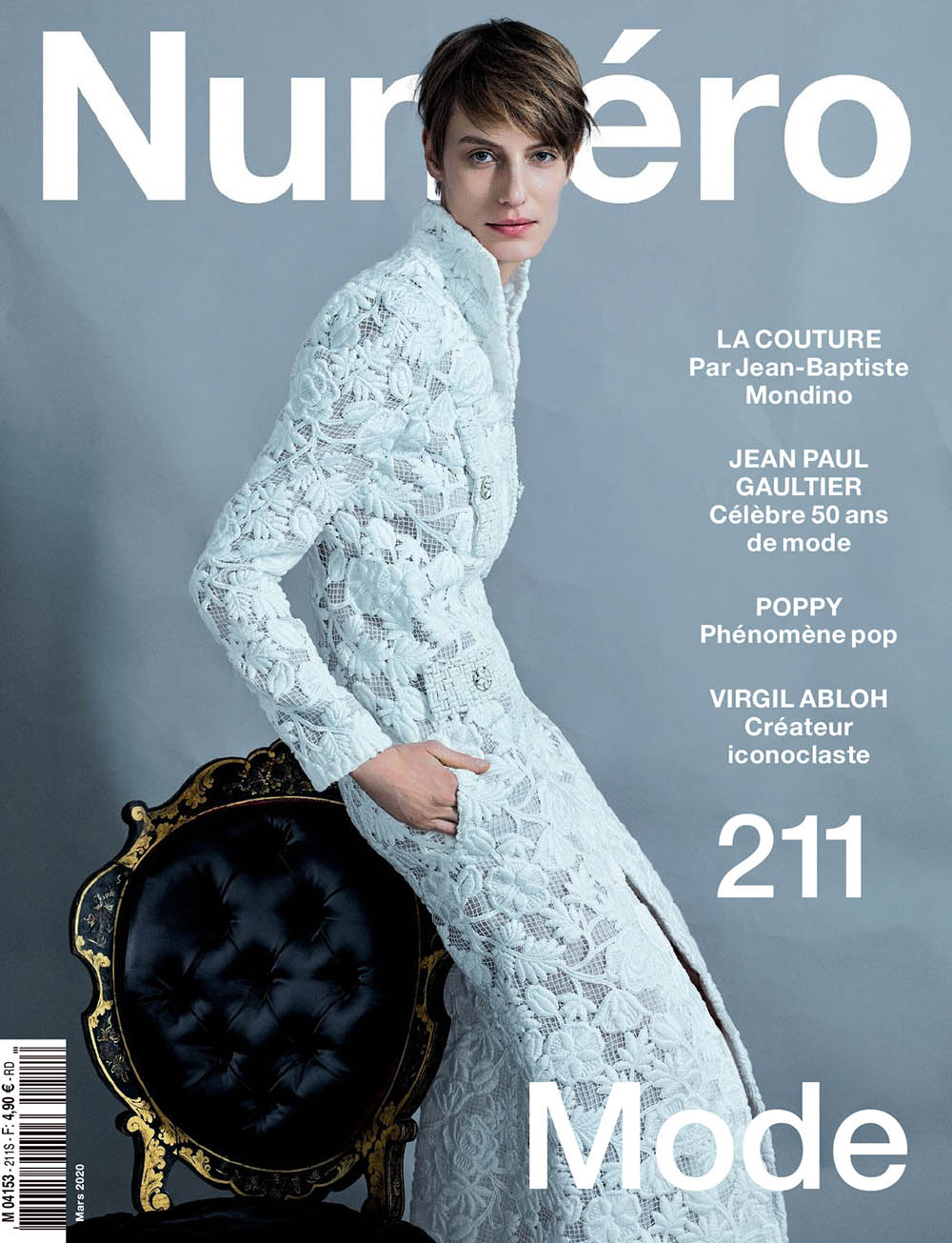 Veronika Kunz covers Numéro March 2020 by Jean-Baptiste Mondino