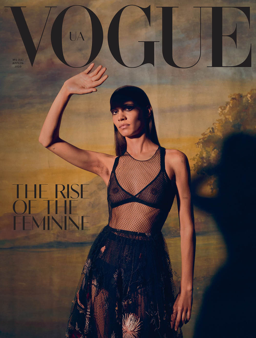 Kaya Wilkins covers Vogue Ukraine April 2020 by James Brodribb